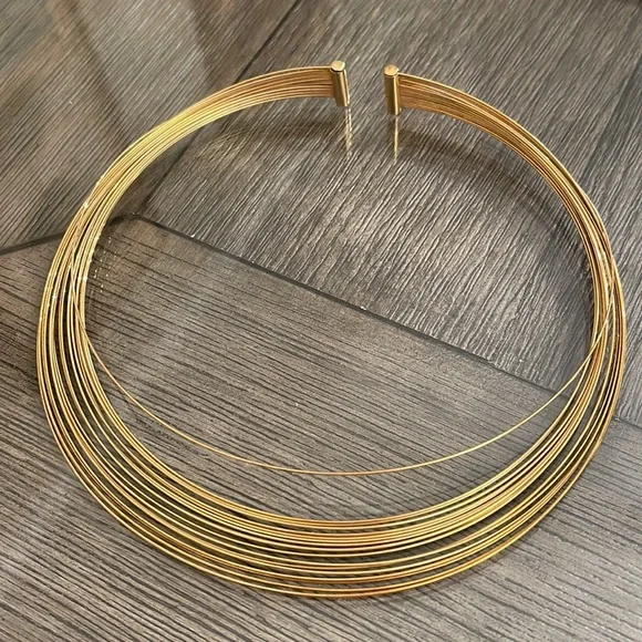 Vintage Multiple Gold-tone wire Collar Necklace - Picture 3 of 15